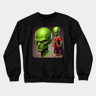 Martian Alien Caricature #10 Crewneck Sweatshirt